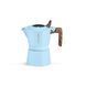 Гейзерна кавоварка з подвійним клапаном MHW-3BOMBER Double Valve Moka Pot 100 мл Блакитна