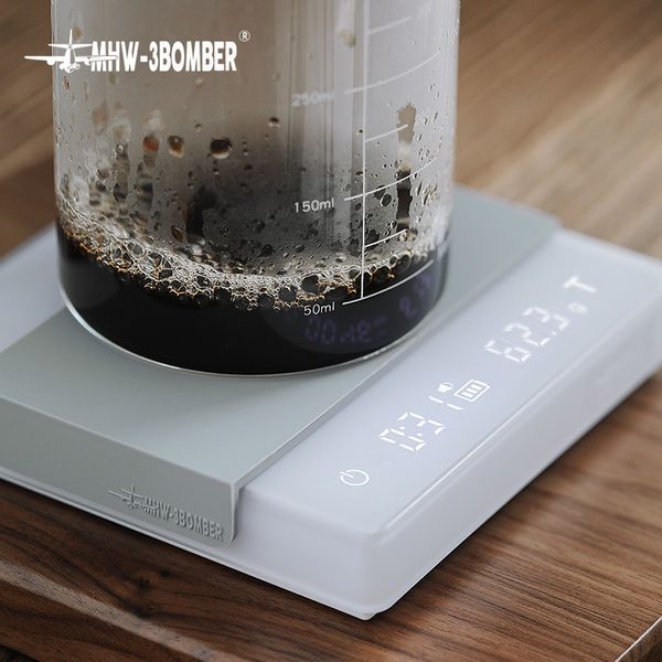 Акумуляторные кофейные весы MHW-3BOMBER Cube 2.0 Белые c337861b фото