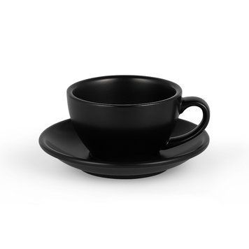 Чашка для кофе с блюдцем 280 мл MHW-3BOMBER Latte Cup Черная 74efe436 фото